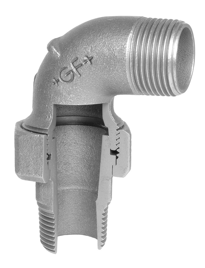 GF  103  union elbow  1    " black